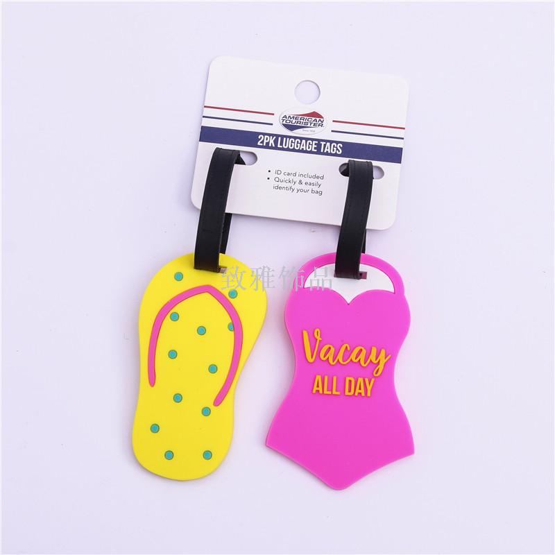 Baggage tag strap travel label Boarding pass luggage pack with card hang tag check card