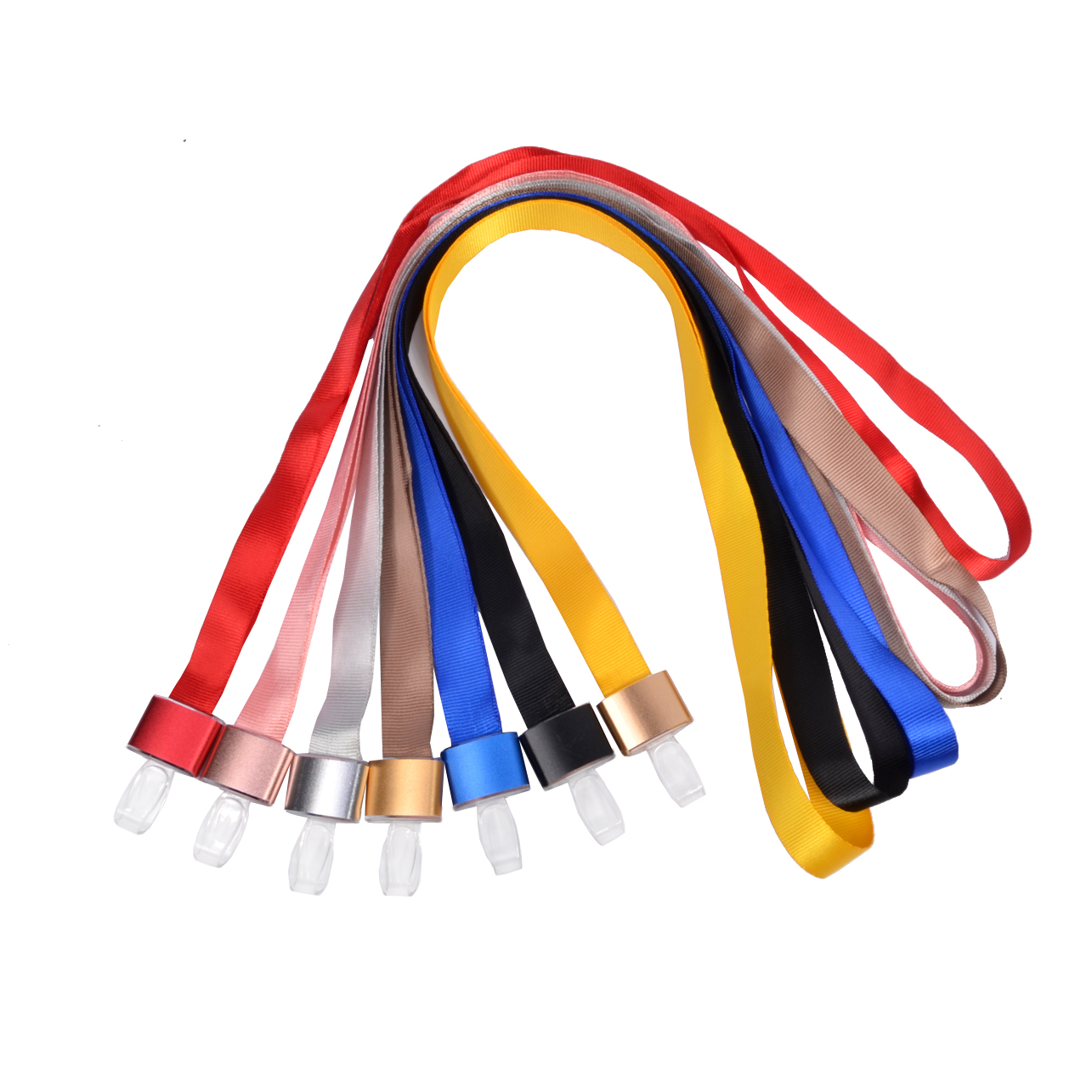 Customized Rope Printed Logo Nylon Sling Name Tag Hang Rope Work Card Rope Access Control Badge Lanyard 1.5cm Wide