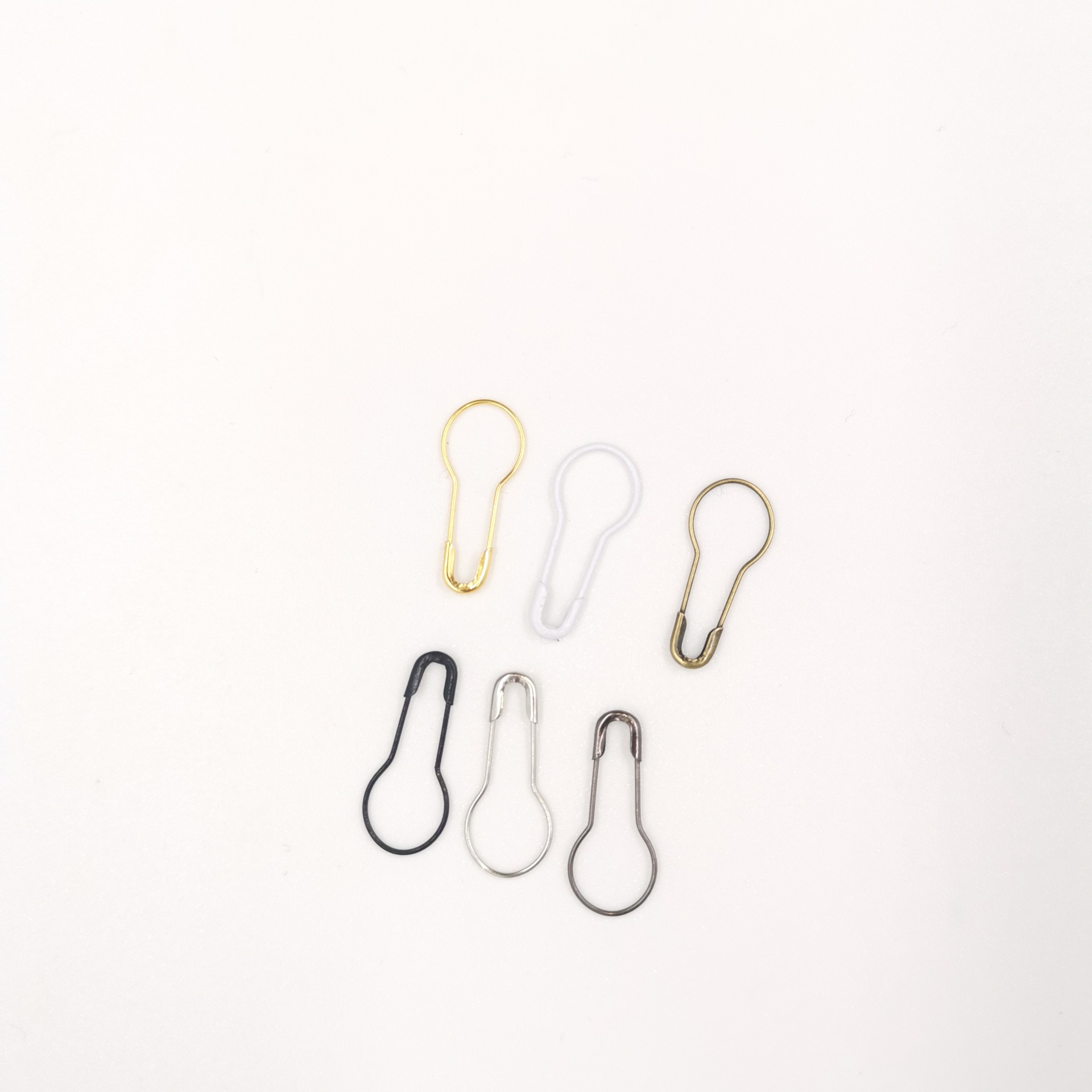 Spot Tag Hang Rope Pin Black White Metal Copper Iron Gourd Pin Clothing Label Safety Pin Factory Direct Supply