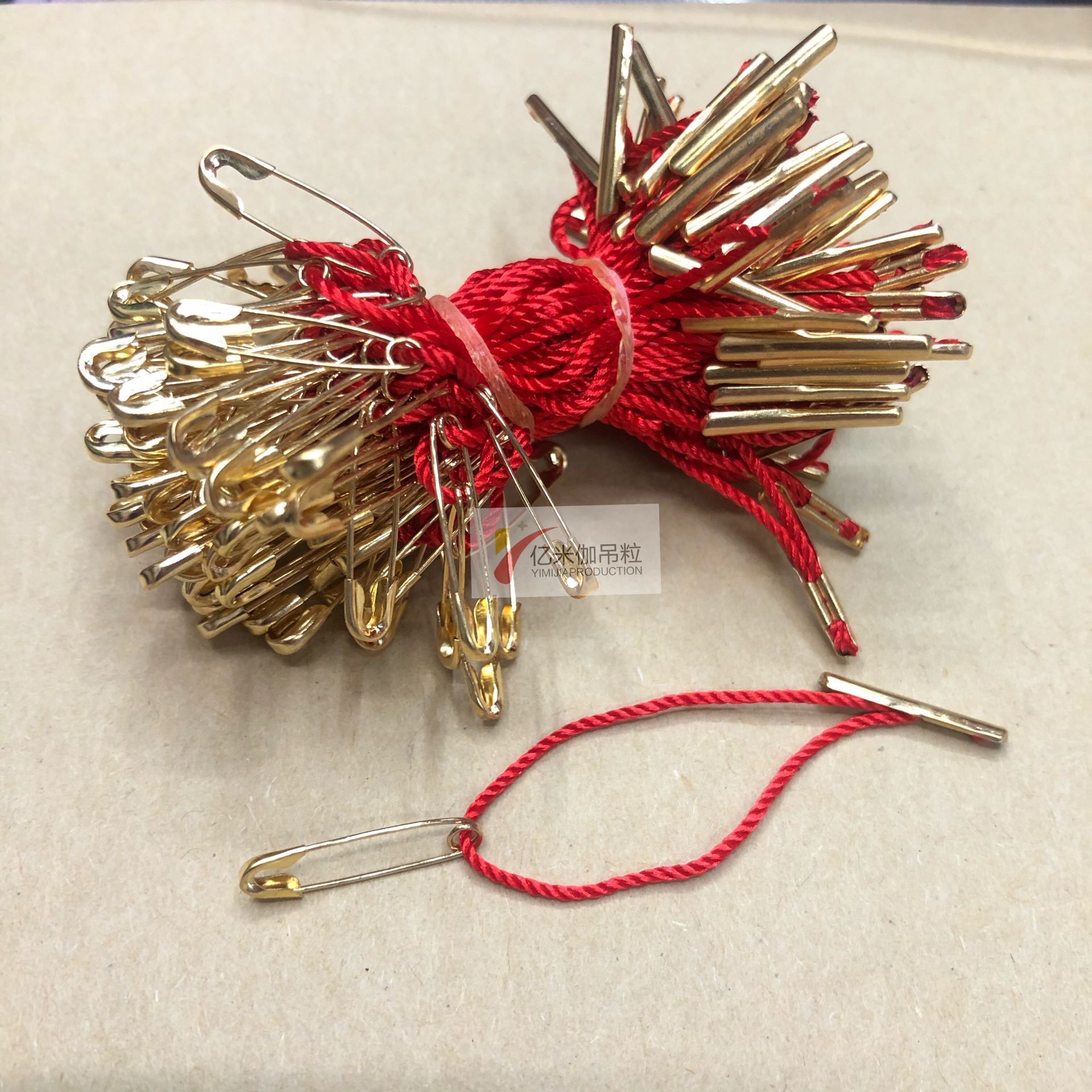Hanging Rope Pin Copper Iron Buckle Hanging Rope Custom Clothes Hang Tag String And Pin 