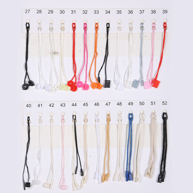 Creative Best-Seller Clothing Tag Hang Rope Square Head Plastic Universal Charm Bracelet Pin Clasp Yiwu Factory Wholesale Customization