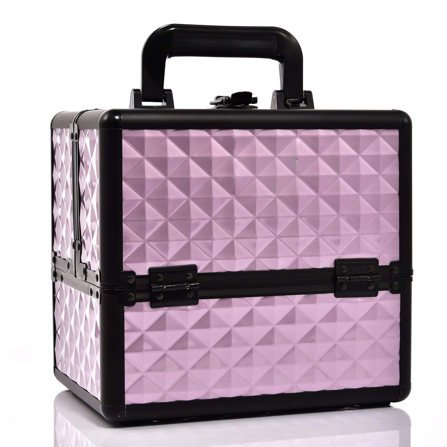 Customized professional manicure and beauty portable cosmetic case with lock multi-layer large-capacity cosmetic bag portable storage toolbox Customized professional manicure and beauty portable cosmetic case with lock multi-layer large-capacity cosmetic bag portable storage toolbox