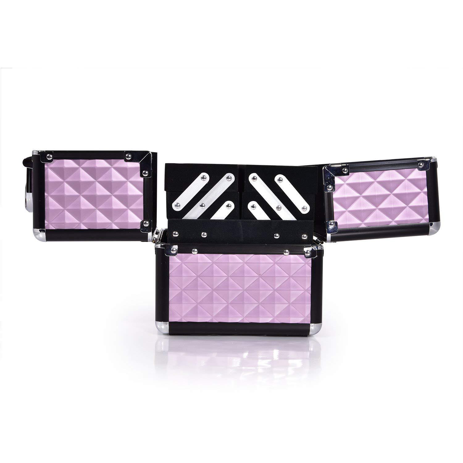 Customized professional manicure and beauty portable cosmetic case with lock multi-layer large-capacity cosmetic bag portable storage toolbox Customized professional manicure and beauty portable cosmetic case with lock multi-layer large-capacity cosmetic bag portable storage toolbox