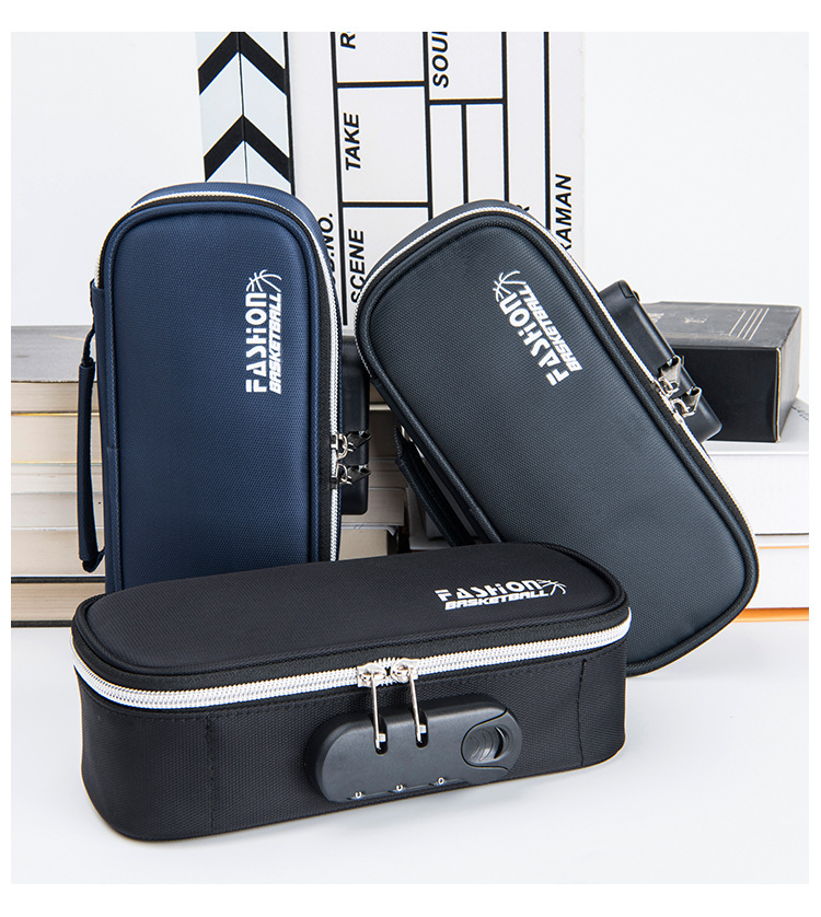 Tongzhuo Men's Simple Canvas Pen Bag Large Capacity Password Lock Portable Korean Student Men and Women Stationery Case Amazon Tongzhuo Men's Simple Canvas Pen Bag Large Capacity Password Lock Portable Korean Student Men and Women Stationery Case Amazon