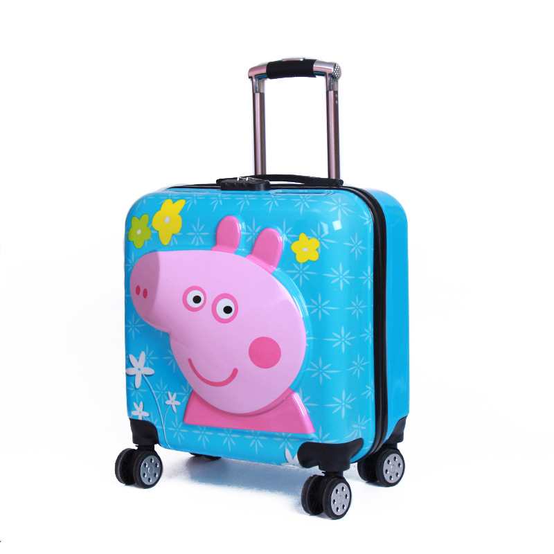 Factory Wholesale Cartoon Pattern Pig Children&#039;s Trolley Case 20-Inch Universal Wheel Password Lock Boarding Gift Box Delivery