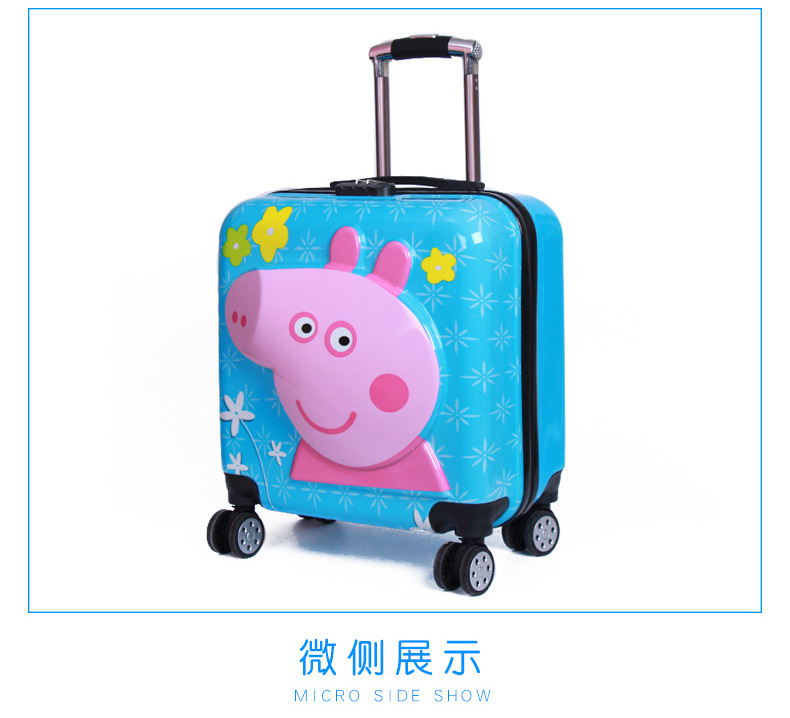 Factory Wholesale Cartoon Pattern Pig Children's Trolley Case 20-Inch Universal Wheel Password Lock Boarding Gift Box Delivery