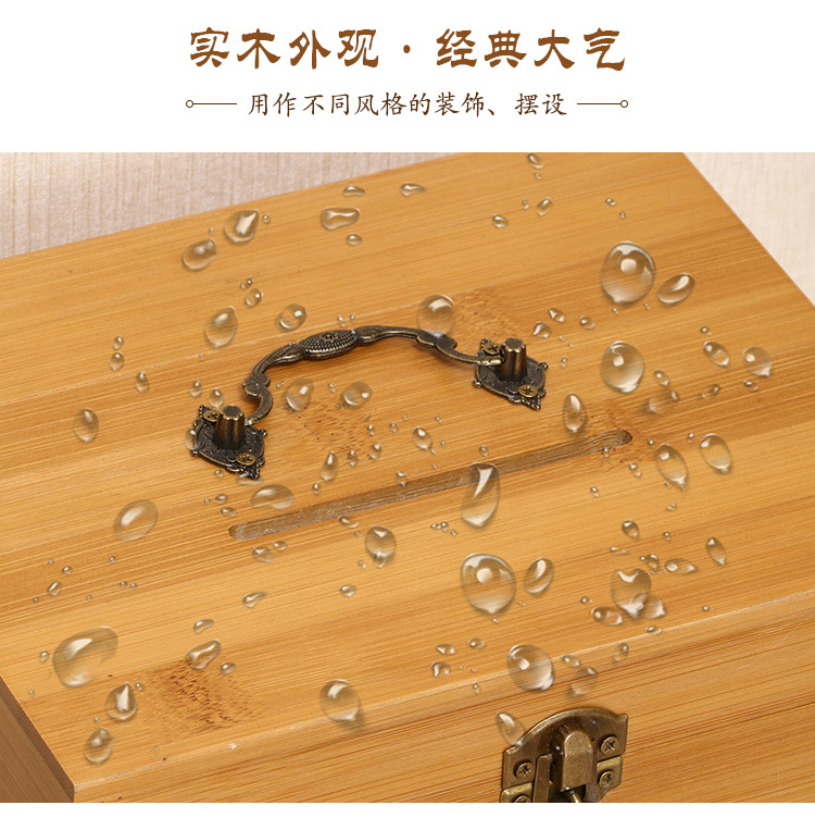 Wooden Box Bamboo Coin Bank Vintage Children's Gift with Lock Savings Bank Wooden Case Treasure Chest Storage Box Crafts Box Wooden Box Bamboo Coin Bank Vintage Children's Gift with Lock Savings Bank Wooden Case Treasure Chest Storage Box Crafts Box