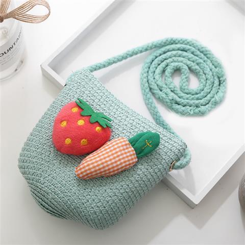 Girls' Messenger Bag Cute Coin Purse Princess Fashion Western Style Baby Girl Small Bag Children's Grass Handmade Woven Bag Girls' Messenger Bag Cute Coin Purse Princess Fashion Western Style Baby Girl Small Bag Children's Grass Handmade Woven Bag