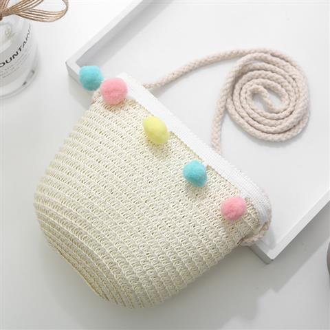 Girls' Messenger Bag Cute Coin Purse Princess Fashion Western Style Baby Girl Small Bag Children's Grass Handmade Woven Bag Girls' Messenger Bag Cute Coin Purse Princess Fashion Western Style Baby Girl Small Bag Children's Grass Handmade Woven Bag