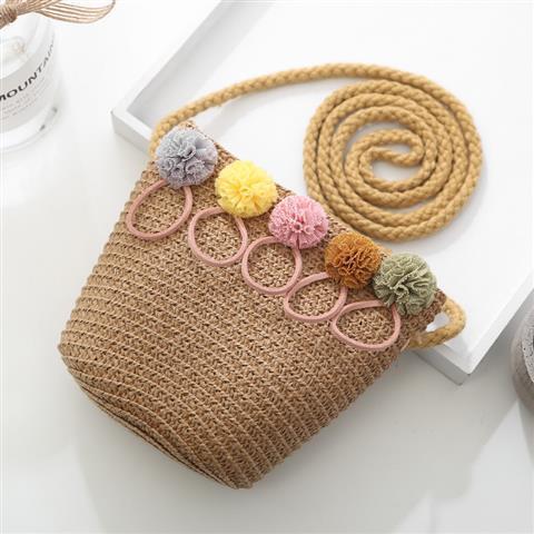 Girls' Messenger Bag Cute Coin Purse Princess Fashion Western Style Baby Girl Small Bag Children's Grass Handmade Woven Bag Girls' Messenger Bag Cute Coin Purse Princess Fashion Western Style Baby Girl Small Bag Children's Grass Handmade Woven Bag