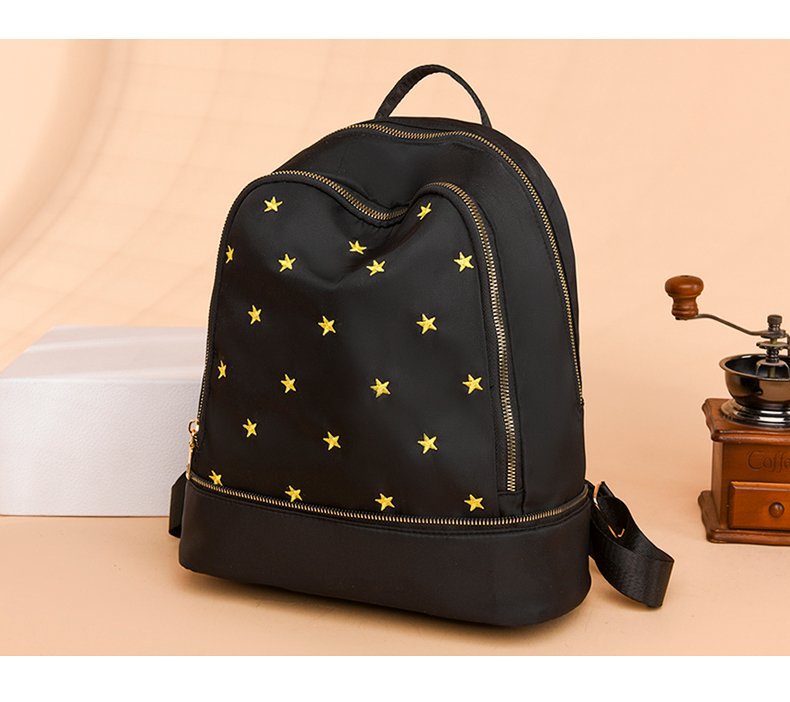 Foreign Trade Wholesale Fashion Backpack 2022 Romantic Spring New Oxford Woven Bag on Starry Sky