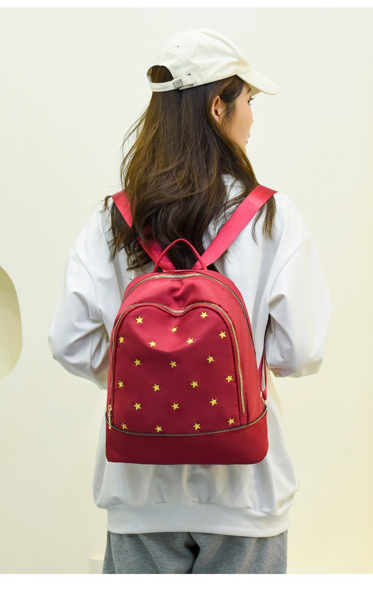 Foreign Trade Wholesale Fashion Backpack 2022 Romantic Spring New Oxford Woven Bag on Starry Sky
