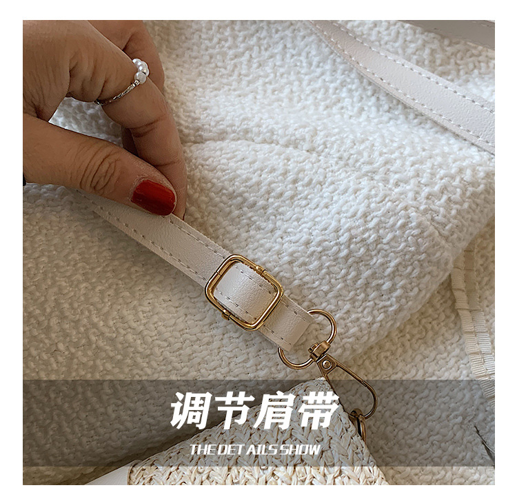 Straw Bag Woven Bag Simple and Fresh Shoulder Messenger Bag Western Style Saddle Bag Straw Bag Woven Bag Simple and Fresh Shoulder Messenger Bag Western Style Saddle Bag