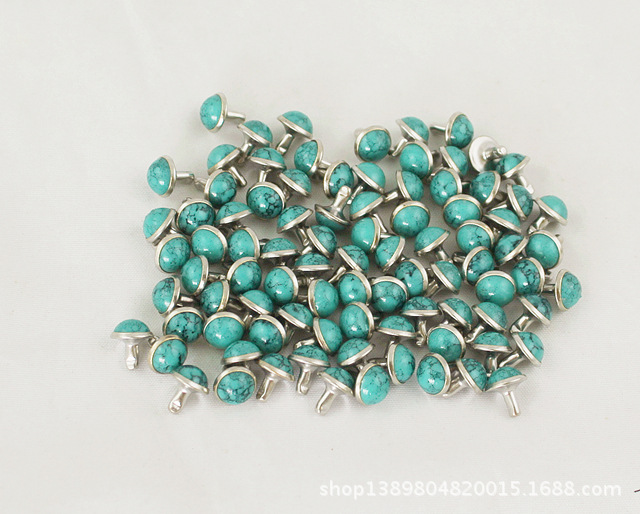 Turquoise Mushroom Nail Rivet Hit DoubleSided Decorative Nail Patchwork Luggage Accessories Women's Bag Accessories a Turquoise Mushroom Nail Rivet Hit DoubleSided Decorative Nail Patchwork Luggage Accessories Women's Bag Accessories a