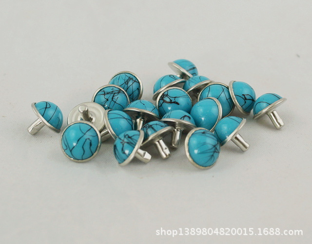 Turquoise Mushroom Nail Rivet Hit DoubleSided Decorative Nail Patchwork Luggage Accessories Women's Bag Accessories a Turquoise Mushroom Nail Rivet Hit DoubleSided Decorative Nail Patchwork Luggage Accessories Women's Bag Accessories a