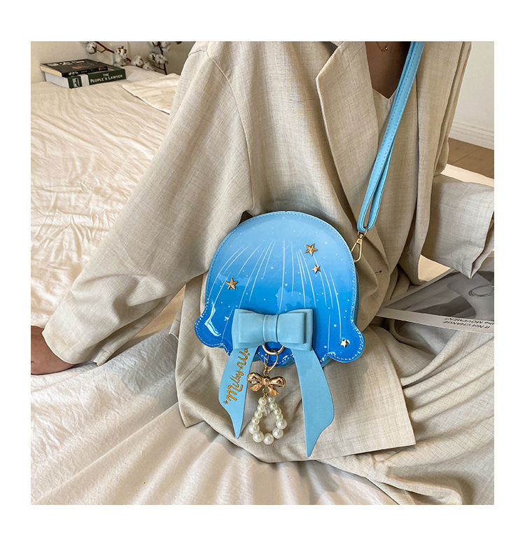 Foreign Trade New Fantasy Creative Jellyfish Shoulder Bag Pearl Bow Rivet Crossbody Bag Contrast Color Letter Women Bag Foreign Trade New Fantasy Creative Jellyfish Shoulder Bag Pearl Bow Rivet Crossbody Bag Contrast Color Letter Women Bag