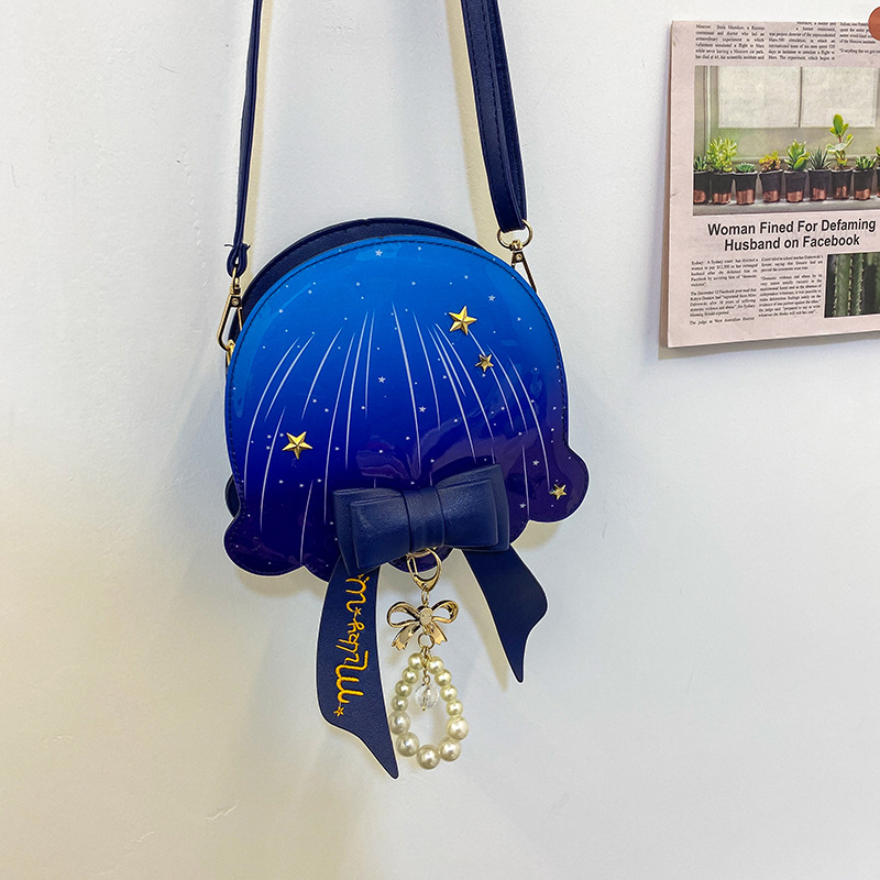 Foreign Trade New Fantasy Creative Jellyfish Shoulder Bag Pearl Bow Rivet Crossbody Bag Contrast Color Letter Women Bag Foreign Trade New Fantasy Creative Jellyfish Shoulder Bag Pearl Bow Rivet Crossbody Bag Contrast Color Letter Women Bag
