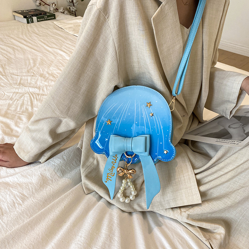 Foreign Trade New Fantasy Creative Jellyfish Shoulder Bag Pearl Bow Rivet Crossbody Bag Contrast Color Letter Women Bag Foreign Trade New Fantasy Creative Jellyfish Shoulder Bag Pearl Bow Rivet Crossbody Bag Contrast Color Letter Women Bag