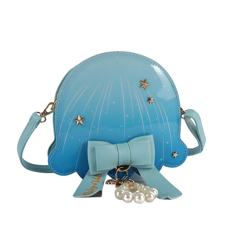 Foreign Trade New Fantasy Creative Jellyfish Shoulder Bag Pearl Bow Rivet Crossbody Bag Contrast Color Letter Women Bag Foreign Trade New Fantasy Creative Jellyfish Shoulder Bag Pearl Bow Rivet Crossbody Bag Contrast Color Letter Women Bag
