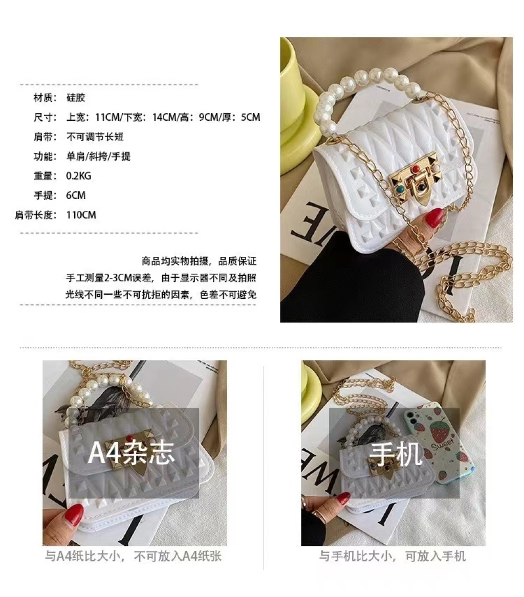 2021 Spring and Summer Hot-Selling Casual One-Shoulder Crossbody Portable Mini Small Chain Rivet Mobile Phone Bag Gel Bag 2021 Spring and Summer Hot-Selling Casual One-Shoulder Crossbody Portable Mini Small Chain Rivet Mobile Phone Bag Gel Bag