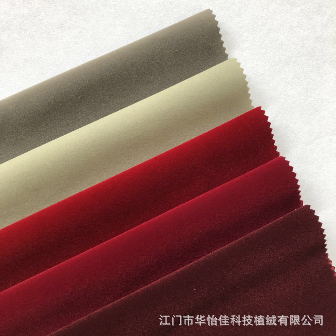 Supply Knitted Bottom Nylon Wool Single Printed Burgundy Flocking Cloth Handbag Flocking Cloth Flannel Bag Cloth in Stock