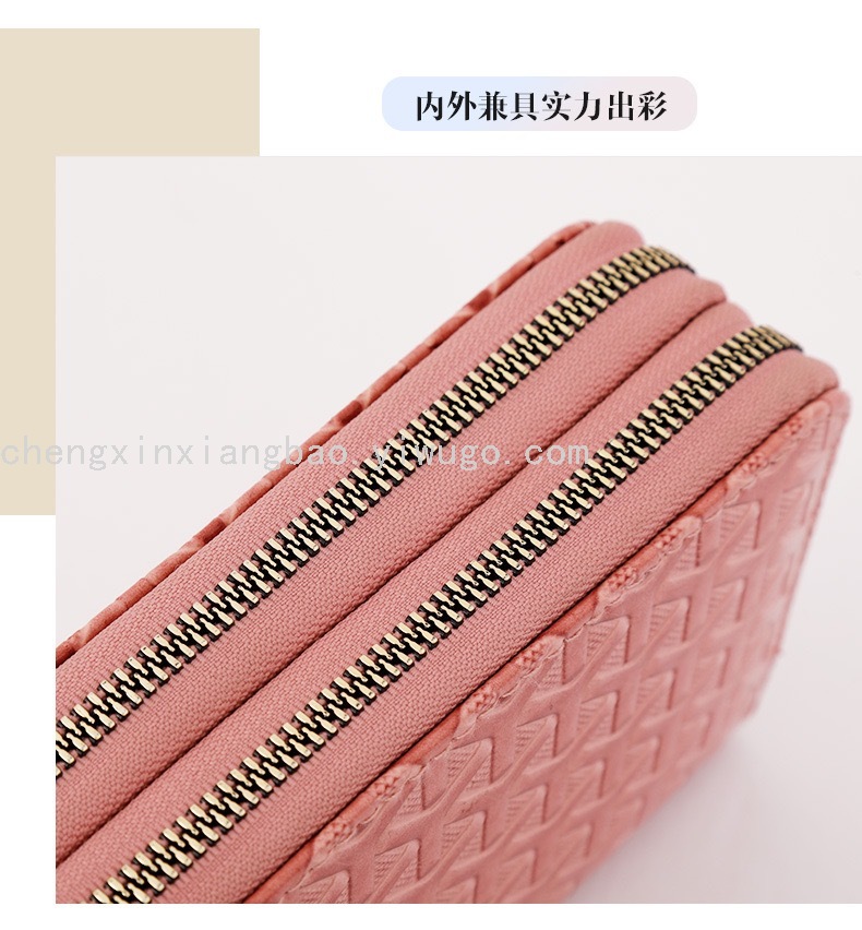 Wallet Women's Wallet Double-Pull Bag New Pu Boutique Women Bag Women's in Stock Wholesale Patent Leather Phone Bag