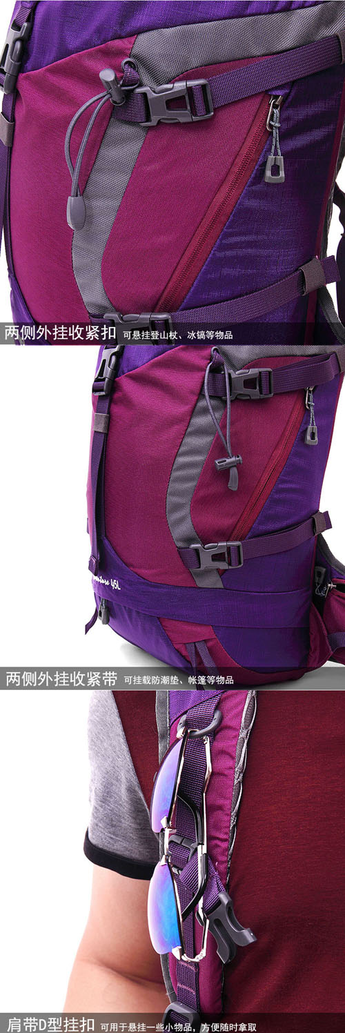 Outdoor backpack hiking bag waterproof Ripstop Nylon fabric 45L 3 colors in stock Outdoor backpack hiking bag waterproof Ripstop Nylon fabric 45L 3 colors in stock
