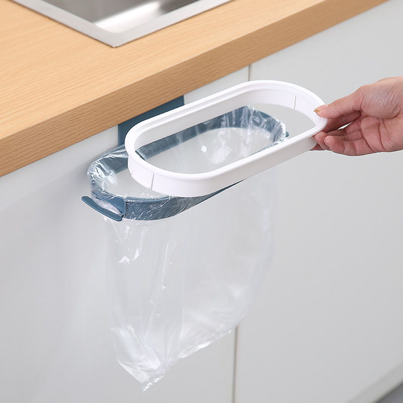 Wall-Mounted Garbage Bag Rack Simple Home Kitchen Cabinet Rubbish Bag Holder Garbage Storage Bracket In Stock Wholesale