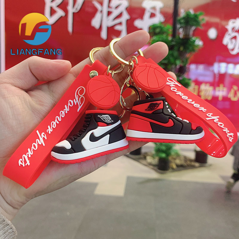 Spot PVC Stereo AJ Shoes Keychain Pendant Cartoon Fashion School Bag Ornaments in Stock Whole