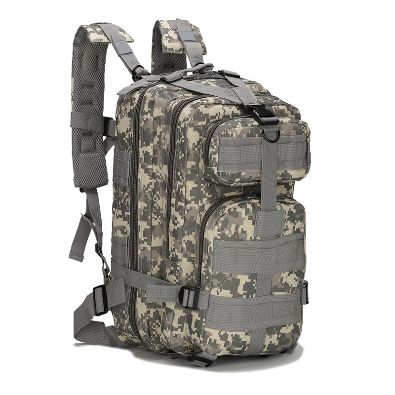 Factory in Stock Wholesale Military Fans Combat Bag Outdoor Sports Hiking Bag 30L Oxford Waterproof Camouflage 3P Backpack