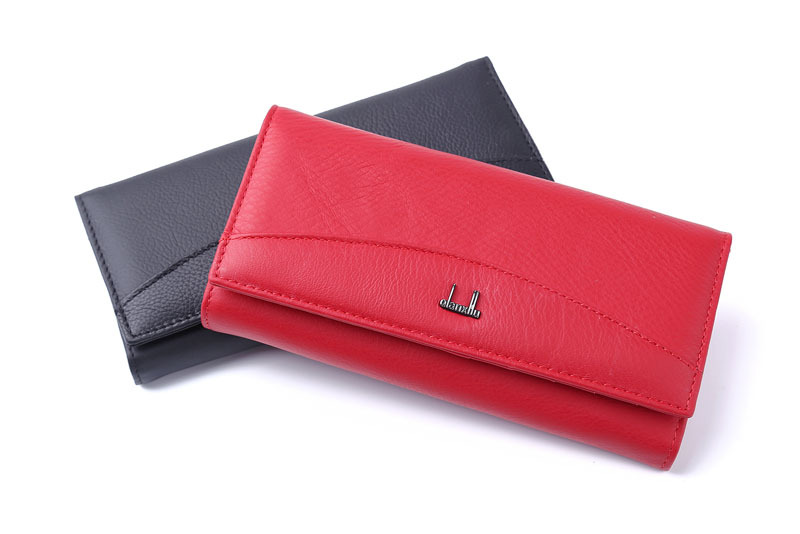 Ladies real leather wallet Ladies baotou layer cowhide long purse classic handbag Chinese red bag wallet Ladies real leather wallet Ladies baotou layer cowhide long purse classic handbag Chinese red bag wallet