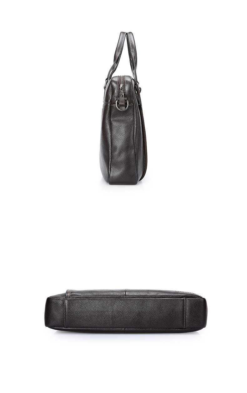 2020 New Men's Handbag Casual Crossbody One Shoulder New Men's Real-Leather Bag Business Briefcase Horizontal Large Size