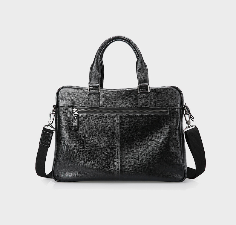 2020 New Men's Handbag Casual Crossbody One Shoulder New Men's Real-Leather Bag Business Briefcase Horizontal Large Size