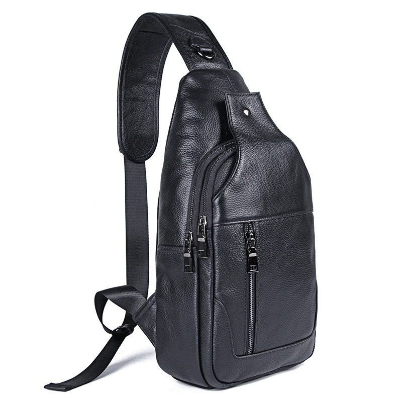 Cross-Border Men's Casual Chest Bag Men's Real Chest Bag Top Layer Leather Classic Korean Style Large Chest Bag 4004l Cross-Border Men's Casual Chest Bag Men's Real Chest Bag Top Layer Leather Classic Korean Style Large Chest Bag 4004l