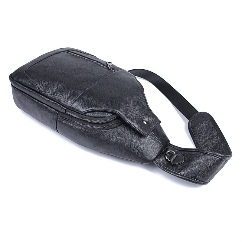 Cross-Border Men's Casual Chest Bag Men's Real Chest Bag Top Layer Leather Classic Korean Style Large Chest Bag 4004l Cross-Border Men's Casual Chest Bag Men's Real Chest Bag Top Layer Leather Classic Korean Style Large Chest Bag 4004l