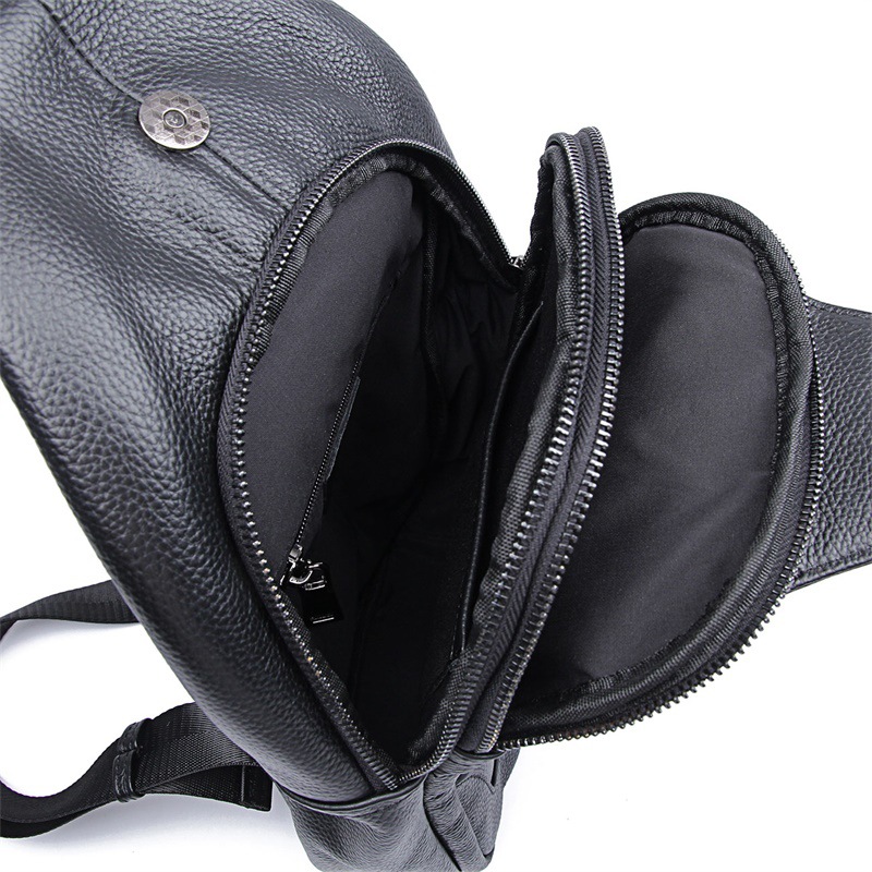 Cross-Border Men's Casual Chest Bag Men's Real Chest Bag Top Layer Leather Classic Korean Style Large Chest Bag 4004l Cross-Border Men's Casual Chest Bag Men's Real Chest Bag Top Layer Leather Classic Korean Style Large Chest Bag 4004l