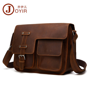 Shoulder Bag Men's Leather Bag Crazy Horse Leather Crossbody Bag Casual Retro Mass Men's Real-Leather Bag Cross-Border New Shoulder Bag Men's Leather Bag Crazy Horse Leather Crossbody Bag Casual Retro Mass Men's Real-Leather Bag Cross-Border New