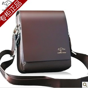 Cross-Border New Kangaroo Men&#039;s Real-Leather Bag Men&#039;s Messenger Bag Shoulder Bag Verticle Leather Men&#039;s Business Casual Bag