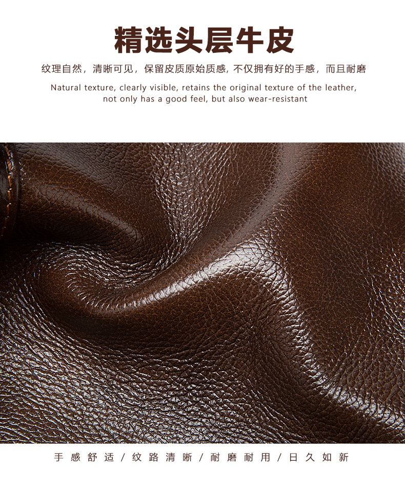 Cross-Border Business [Men's Briefcase] Men's Real-Leather Bag Portfolio 14-Inch Computer Bag Men's Portable One-Shoulder Men