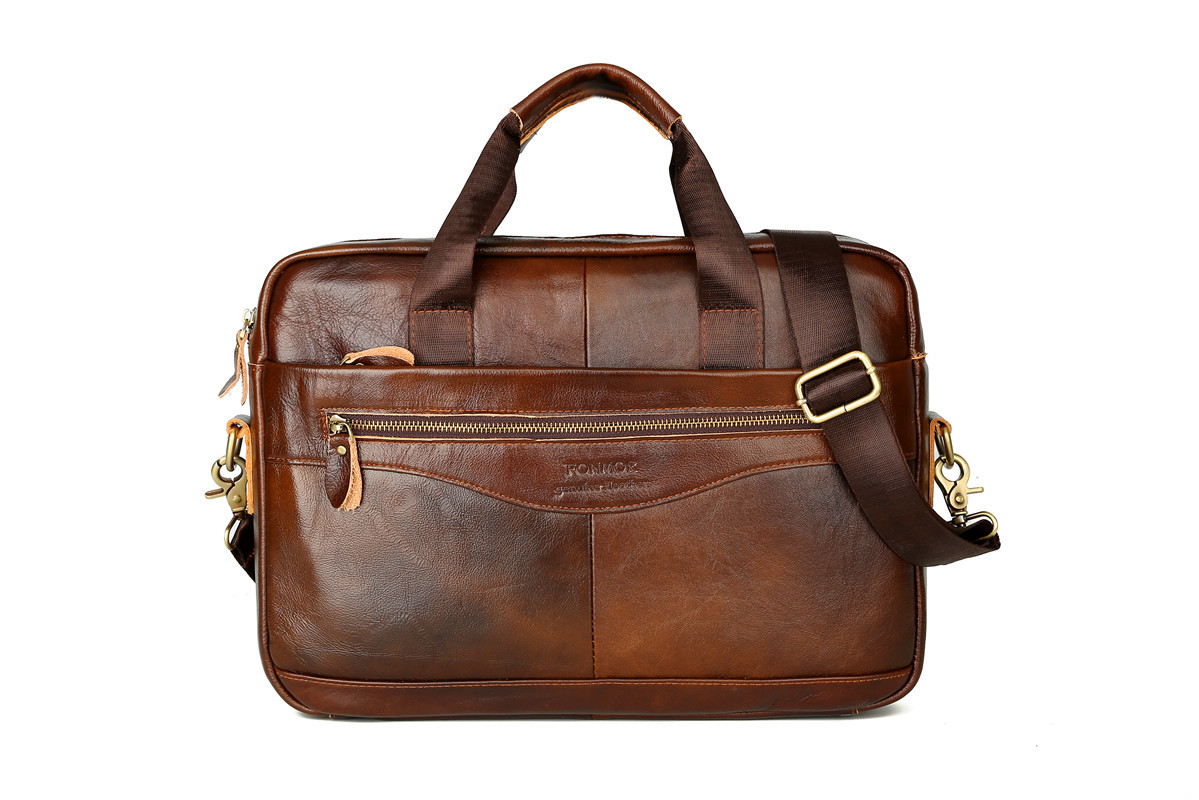 Cross-Border Men's Real-Leather Bag Briefcase Cowhide Men's Horizontal Briefcase Men's Handbag Factory Direct Sales Cross-Border Men's Real-Leather Bag Briefcase Cowhide Men's Horizontal Briefcase Men's Handbag Factory Direct Sales