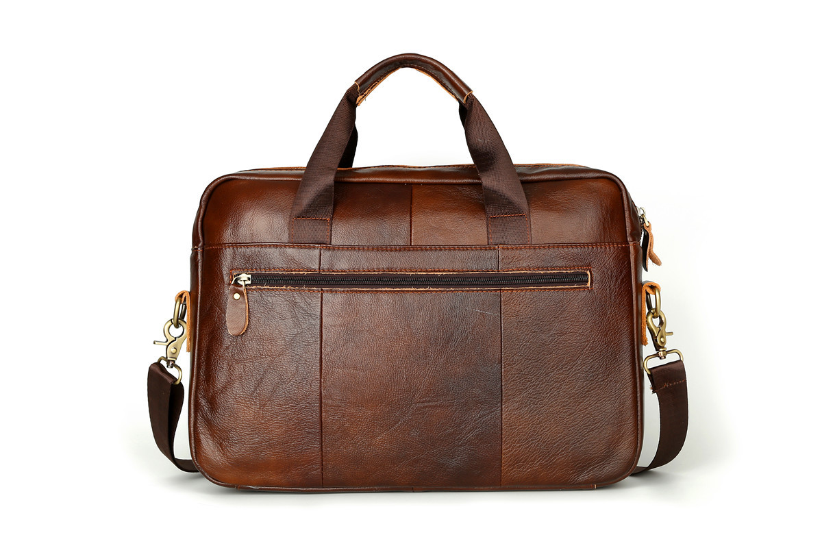 Cross-Border Men's Real-Leather Bag Briefcase Cowhide Men's Horizontal Briefcase Men's Handbag Factory Direct Sales Cross-Border Men's Real-Leather Bag Briefcase Cowhide Men's Horizontal Briefcase Men's Handbag Factory Direct Sales