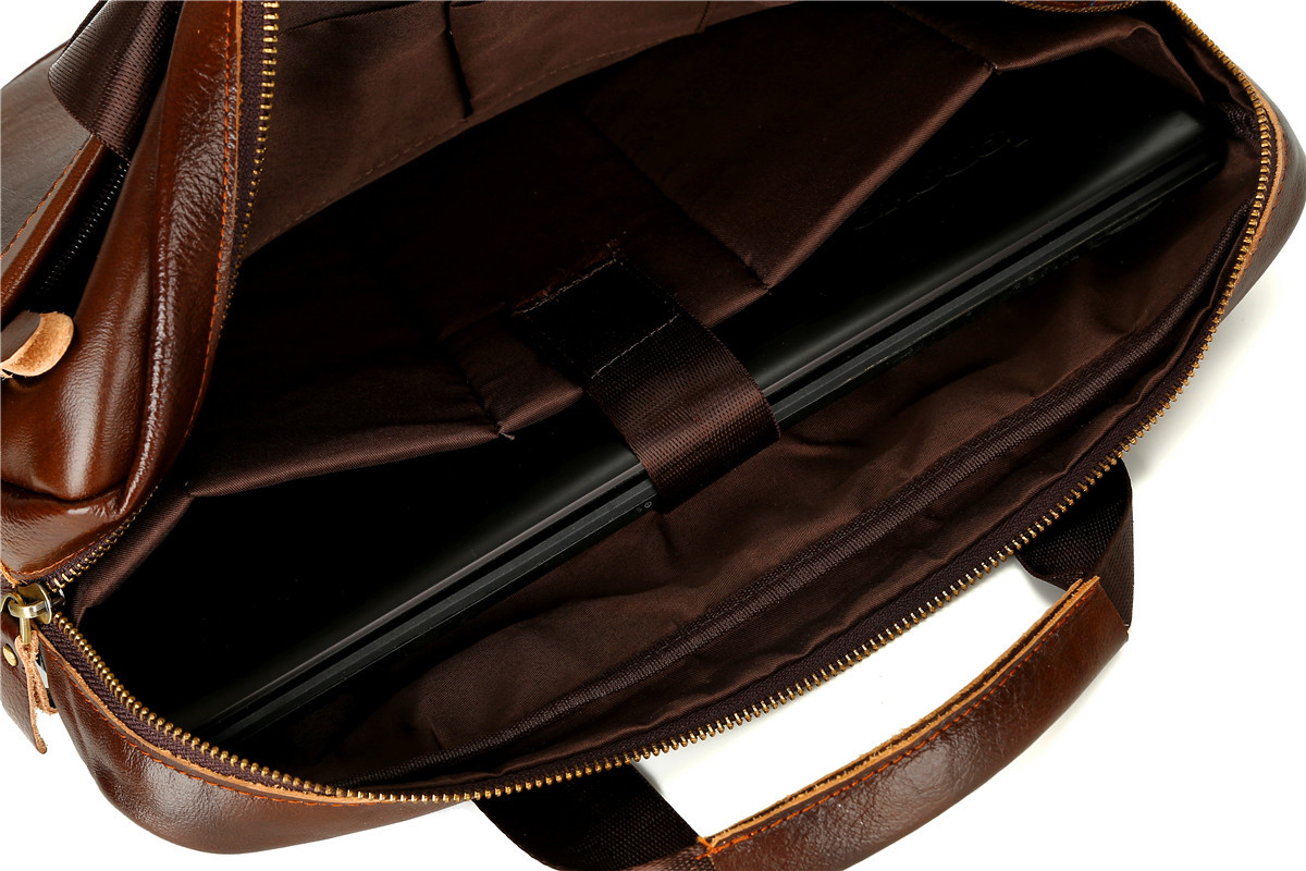 Cross-Border Men's Real-Leather Bag Briefcase Cowhide Men's Horizontal Briefcase Men's Handbag Factory Direct Sales Cross-Border Men's Real-Leather Bag Briefcase Cowhide Men's Horizontal Briefcase Men's Handbag Factory Direct Sales