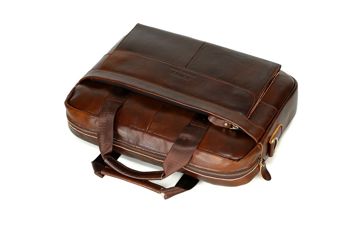 Cross-Border Men's Real-Leather Bag Briefcase Cowhide Men's Horizontal Briefcase Men's Handbag Factory Direct Sales Cross-Border Men's Real-Leather Bag Briefcase Cowhide Men's Horizontal Briefcase Men's Handbag Factory Direct Sales