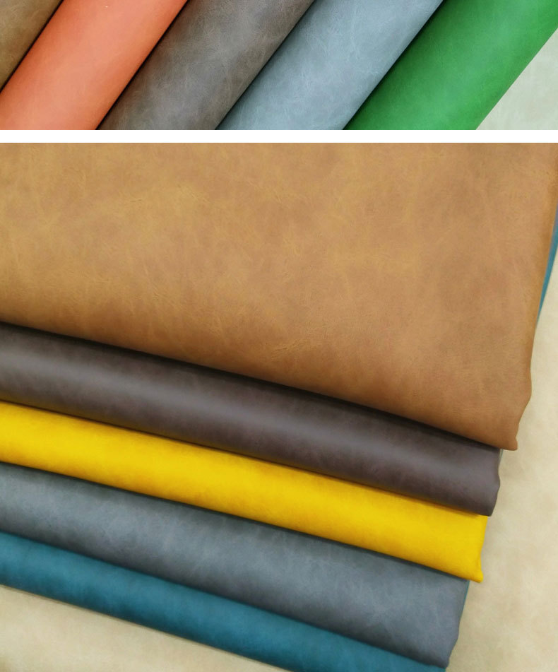 Wholesale PU Leather European Standard Vintage Matte Leather Fabric Sofa Cushion Soft Upholstery and Hard Upholstery Background Wall Imitation Leather Artificial Leather