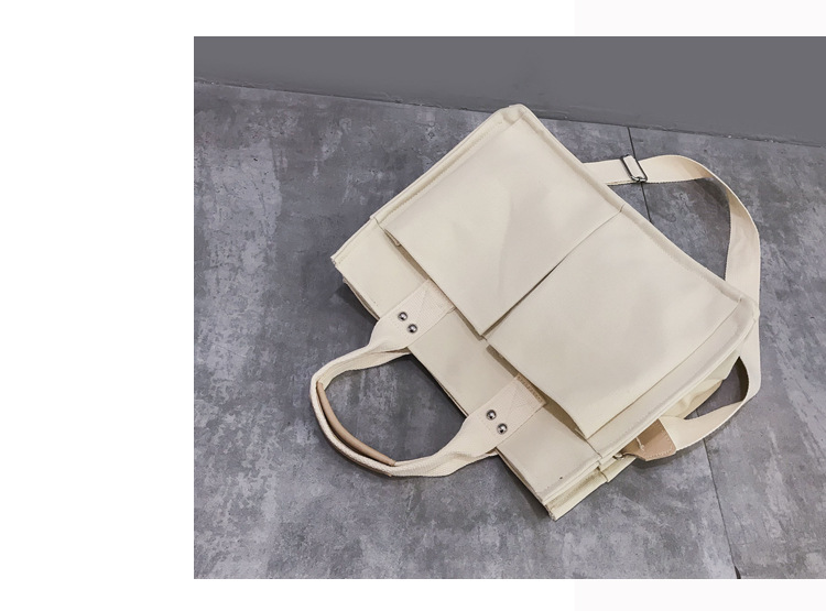 INS Canvas Bag Women's Simple All-Match Multi-Pocket Large Capacity Handbag Messenger Bag Shoulder Bag Women INS Canvas Bag Women's Simple All-Match Multi-Pocket Large Capacity Handbag Messenger Bag Shoulder Bag Women