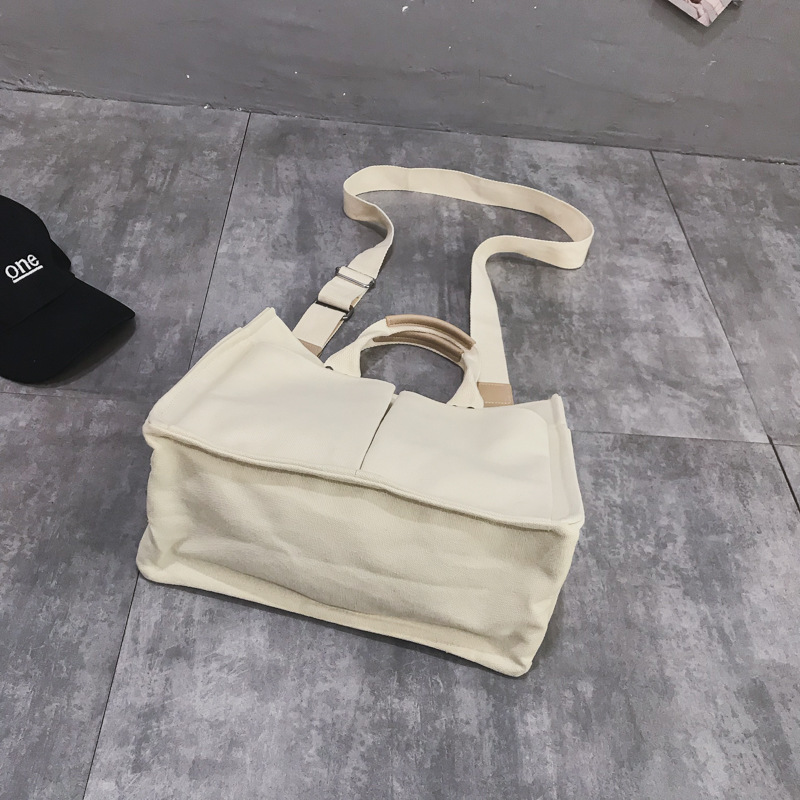 INS Canvas Bag Women's Simple All-Match Multi-Pocket Large Capacity Handbag Messenger Bag Shoulder Bag Women INS Canvas Bag Women's Simple All-Match Multi-Pocket Large Capacity Handbag Messenger Bag Shoulder Bag Women