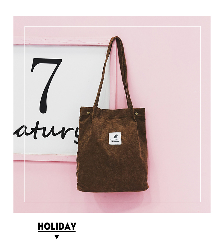 Women's Bag 2018 Summer Artistic Hipster Velvet Canvas Bag Simple Cool Girl's Portable Shoulder Bag Generation Hair Women's Bag 2018 Summer Artistic Hipster Velvet Canvas Bag Simple Cool Girl's Portable Shoulder Bag Generation Hair