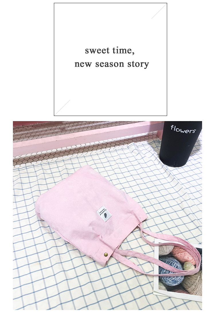 Women's Bag 2018 Summer Artistic Hipster Velvet Canvas Bag Simple Cool Girl's Portable Shoulder Bag Generation Hair Women's Bag 2018 Summer Artistic Hipster Velvet Canvas Bag Simple Cool Girl's Portable Shoulder Bag Generation Hair