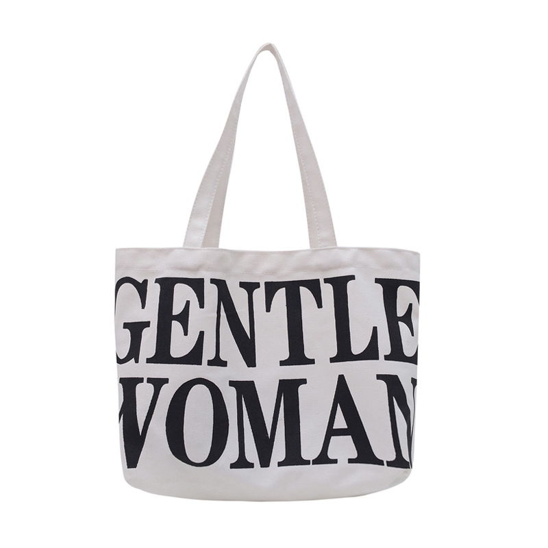 Bag Women&#039;s New Women&#039;s Bag Fashion Printing Letter Canvas Bag Shoulder Tote Bag Portable Shopping Canvas Bag
