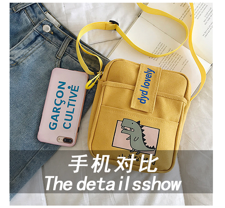 Korean Ins College Style Girl Canvas Bag Japanese Style Students Literary Crossbody Bag Cute Sesame Street Shoulder Bag Korean Ins College Style Girl Canvas Bag Japanese Style Students Literary Crossbody Bag Cute Sesame Street Shoulder Bag